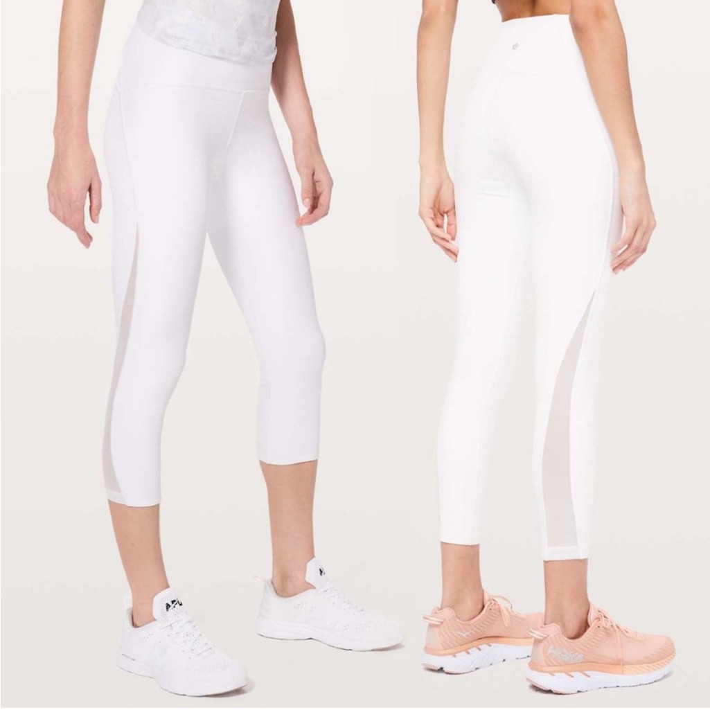 Women's White Lululemon Leggings